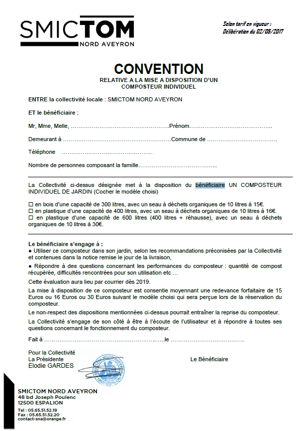 Affiche pour la convention pour composteur